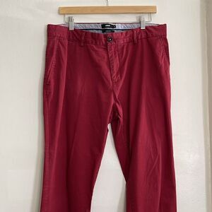 Brice Men’s Size 34 Chino Pants Red Burgundy Cotton 30.5 Inseam Mid rise